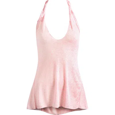 Free People Enough Said Halter Top In Light Pink