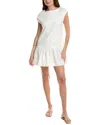 Free People Enya Mixed Media Minidress In Neutral