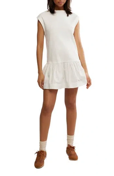 FREE PEOPLE FREE PEOPLE ENYA MIXED MEDIA MINIDRESS