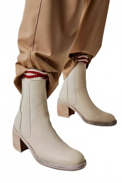 Free People Essential Chelsea Boots In Chalk In Animal Print