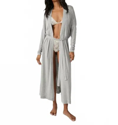 Free People Essential With Side Slits Cardigan In Grey In Gray
