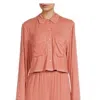 FREE PEOPLE ESSENTIALS PAJAMA TOP IN LIPGLOSS