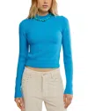 Free People Even After Crewneck Sweater In Blue