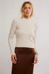 Free People Even After Pullover Sweater In Almond Milk Heather In Neutral