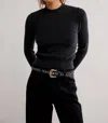 Free People Even After Pullover Sweater In Charcoal In Black