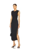 Free People Eventide Midi Dress In 黑色拼接