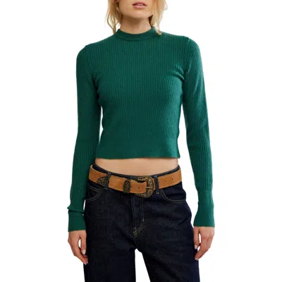 Free People Ever After Rib Sweater In Green