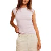 Free People Ever Had Cap Sleeve Cotton T-shirt In Pink