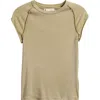 Free People Ever Had Cap Sleeve Cotton T-shirt In Python