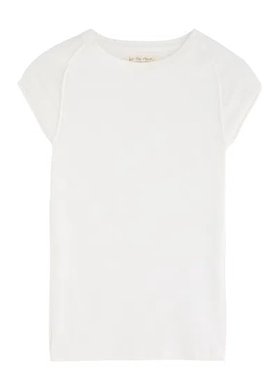 Free People Ever Had Stretch-cotton T-shirt In Ivory