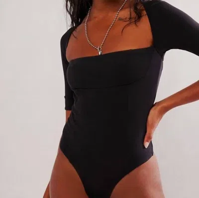 Free People Everly Bodysuit In Black