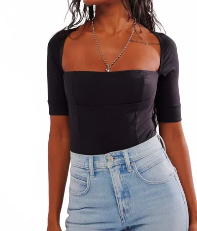 Free People Everly Cutout Bodysuit In Black