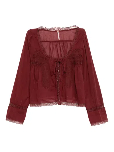 Free People Evermore Blouse In Red