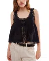 Free People Evermore Tank Top In Black