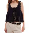 Free People Evermore Tank Top In Black In Black