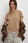 Free People Everyday Tee In Oat Latte In Multi