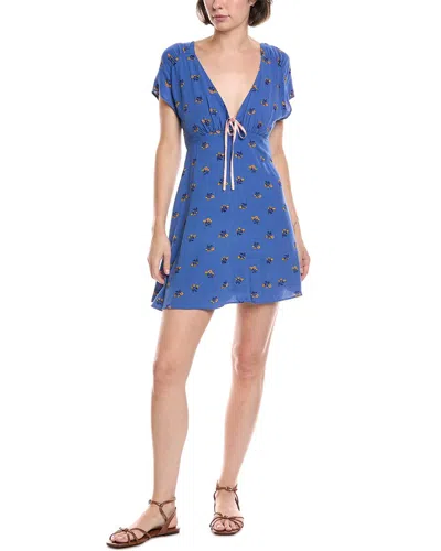 Free People Everyone's Favorite Mini Dress In Blue