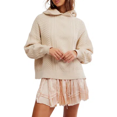 Free People Explorer Hooded Sweater In Neutral