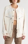 Free People Extra Winnings Bomber Jacket In Neutral