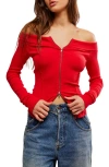 Free People X We The Free Eye Candy Tee In Rusted Red