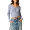 Free People Eyes On You Long Sleeve Top In Falling Water