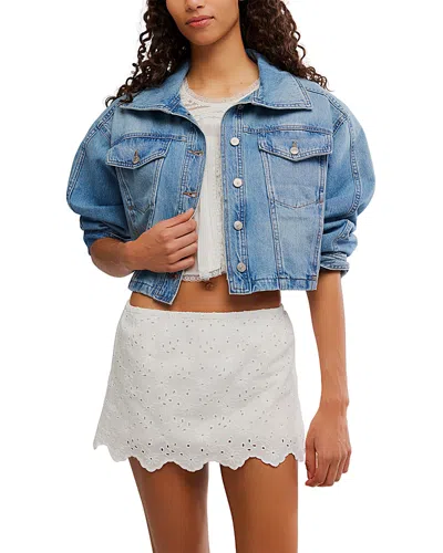 Free People Eyes On You Floral Eyelet Embroidered Miniskort In White