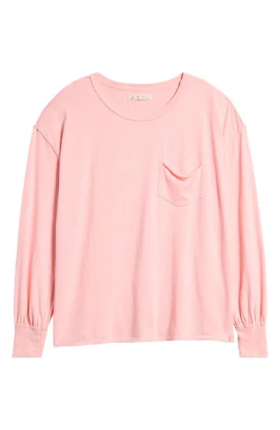 Free People Fade Into You Knit Top In Pale Rosette