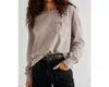 Free People Fade Into You Knit Top In Silver