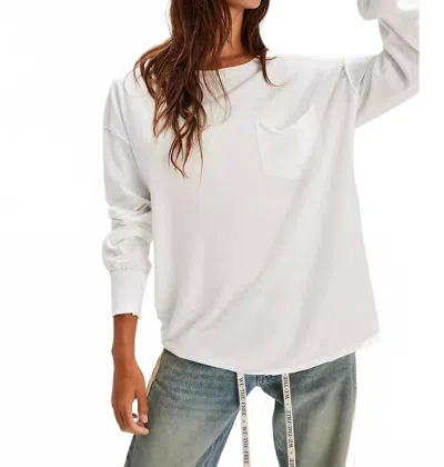 Free People Fade Into You Tee In Ivory In White