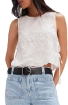 Free People Faded Gardens Embroidered Cotton Tank In White