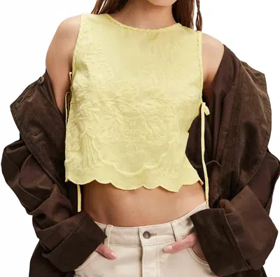 Free People Faded Gardens Tank Top In Summer Lemonade In Green