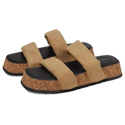 Free People Fairmount Flared Ob1864352 Sandals Women's Taupe Slide Htat944 In Brown