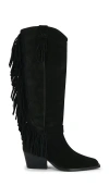 Free People Faith Fringe Western Boot In Black