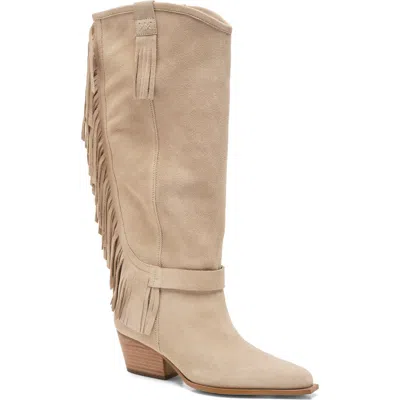 Free People Faith Fringe Western Boot In Neutral