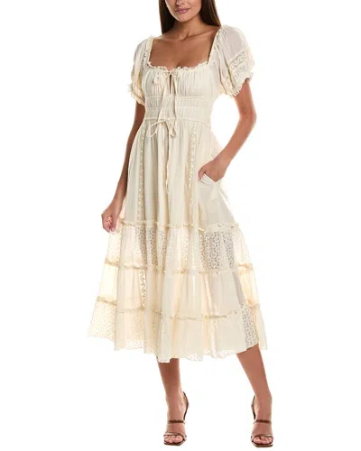 Free People Falling Sun Midi Dress In Neutral