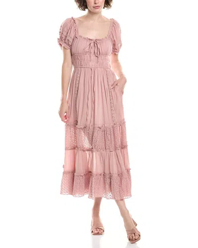 Free People Falling Sun Midi Dress In Gold