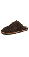 Free People Fallon Fringe Faux Fur Mule Slipper In Brown