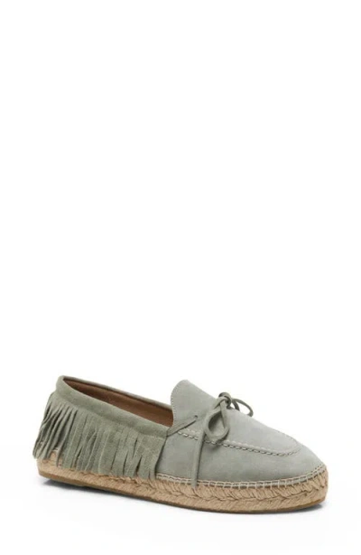 Free People Faraway Fringe Espadrille In Green