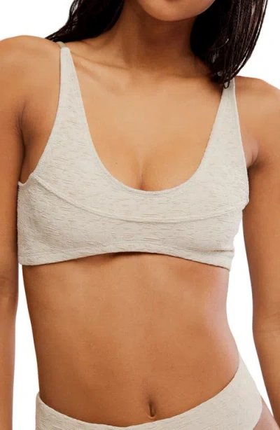 Free People Farrah Crop Bikini Top In Gray
