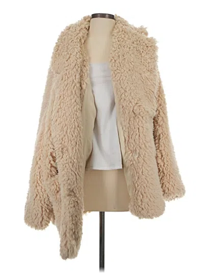 Pre-owned Free People Faux Fur Jacket In Brown
