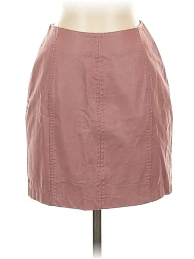 Pre-owned Free People Faux Leather Skirt In Pink