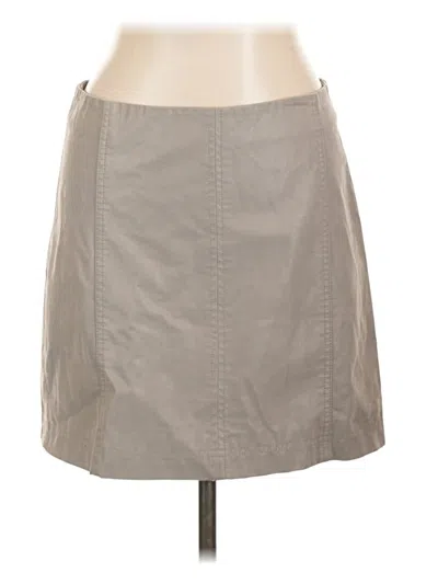 Pre-owned Free People Faux Leather Skirt In Tan
