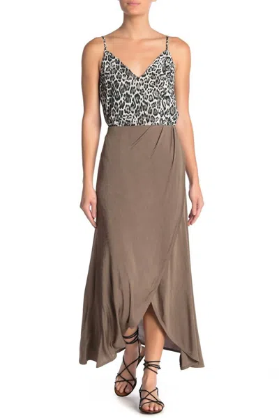 Free People Faux Wrap Skirt In Green
