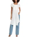 Free People Fayre Linen-blend Midi Top In Gray