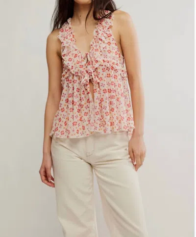 Free People Fearless Knit Tank Top In Ivory Combo In Multi