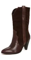 Free People Feather Heel Boots Chocolate In Brown