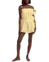 Free People Feelin Fancy Strapless Cotton Romper In Yellow