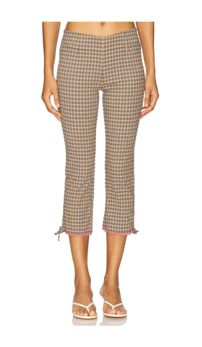 Free People Feeling Flirty Slim Capri In 灰色拼接