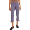 Free People Feeling Flirty Slim Capri Pants In Navy Combo