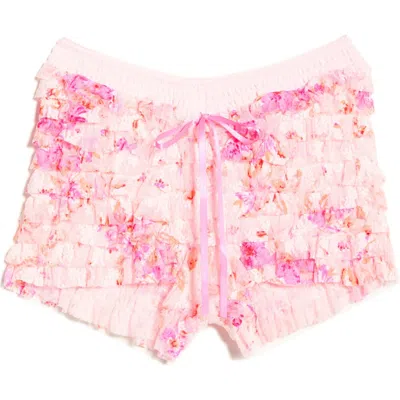 Free People Feeling For Lace Boxer Shorts In Pink